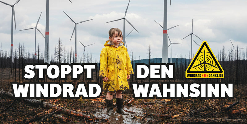 Banner "Windrad Wahnsinn" in verschiedenen Größen / Personalisierung möglich!