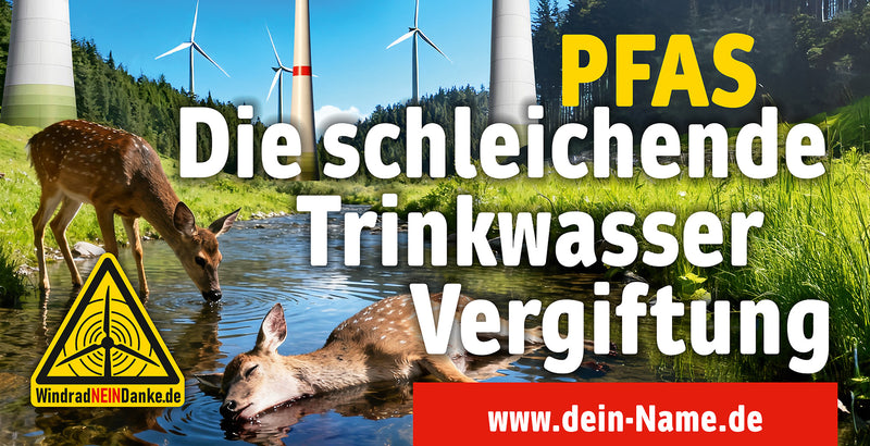 Banner "Schleichende Vergiftung" in verschiedenen Größen / Personalisierung möglich!