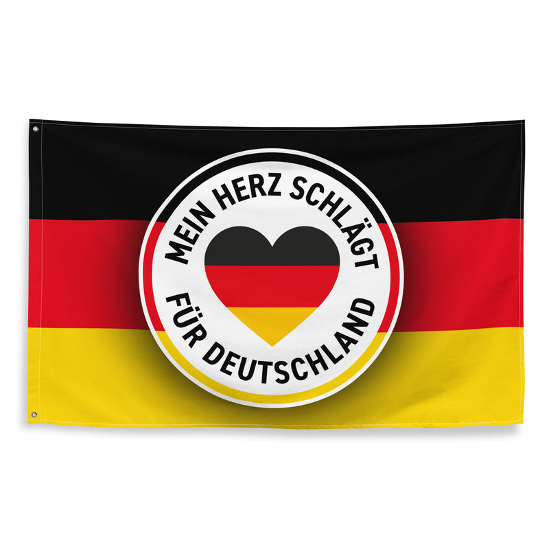 Fahne "Mein Herz schlägt für Deutschland"