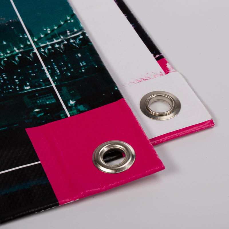 Banner, 300 cm x 100 cm "Gesichert ungeeignet"