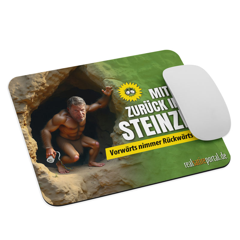 Mousepad "Zurück in die Steinzeit" 22 x 18 cm