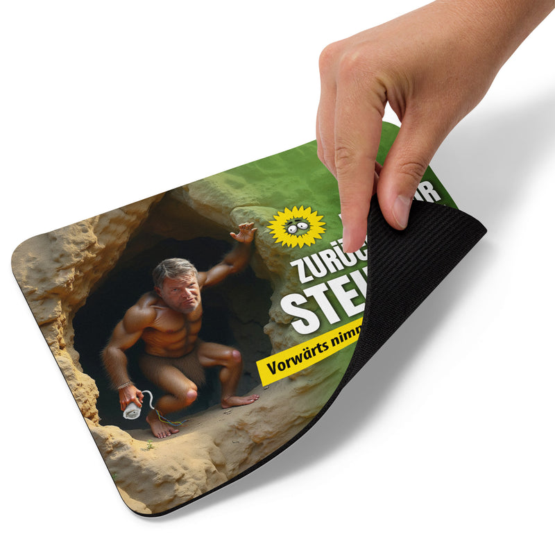 Mousepad "Zurück in die Steinzeit" 22 x 18 cm