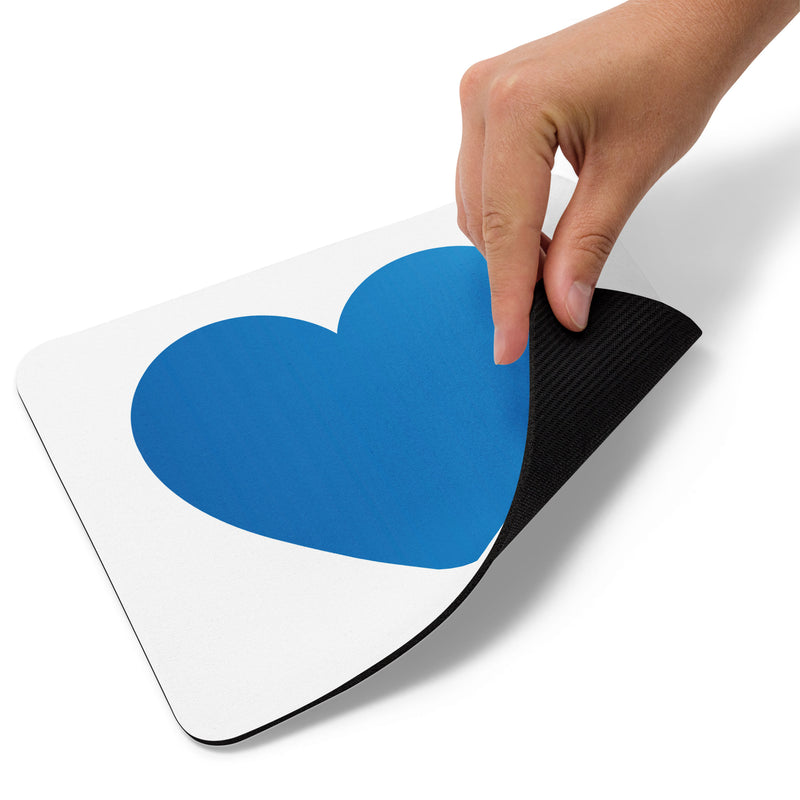 Mousepad "Mein Herz schlägt blau" 22 x 18 cm
