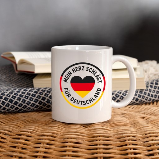 Tasse "Mein Herz schlägt für Deutschland" - weiß