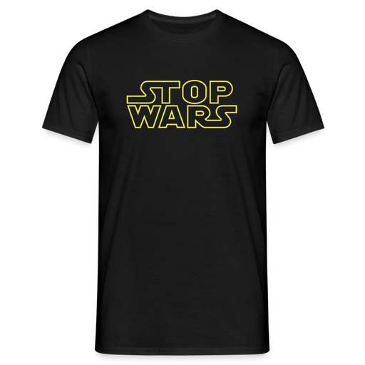 Männer T-Shirt "Stop Wars" - Schwarz