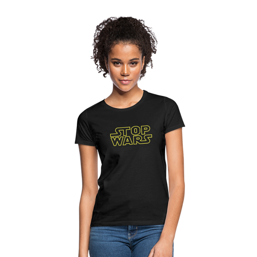Frauen T-Shirt "Stop Wars" - Schwarz