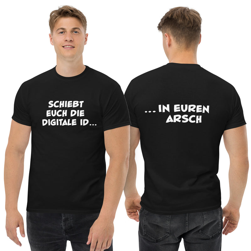Klassisches T-Shirt "Digitale ID" (Beidseitiger Druck)