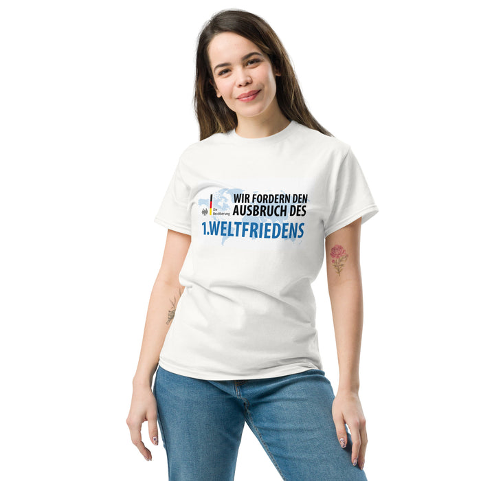 Klassisches T-Shirt "Ausbruch des 1. Weltfriedens"