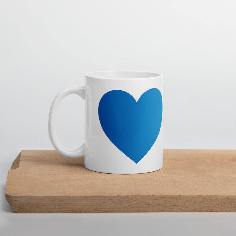 Panoramatasse "Mein Herz schlägt blau"