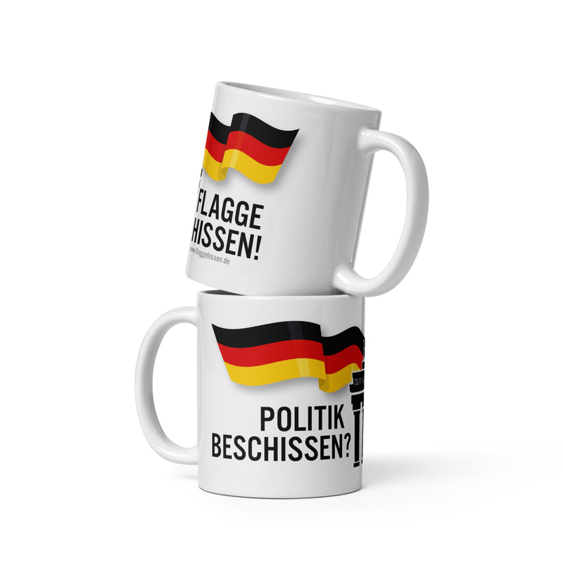 Panoramatasse "POLITIK BESCHISSEN? FLAGGE HISSEN!"