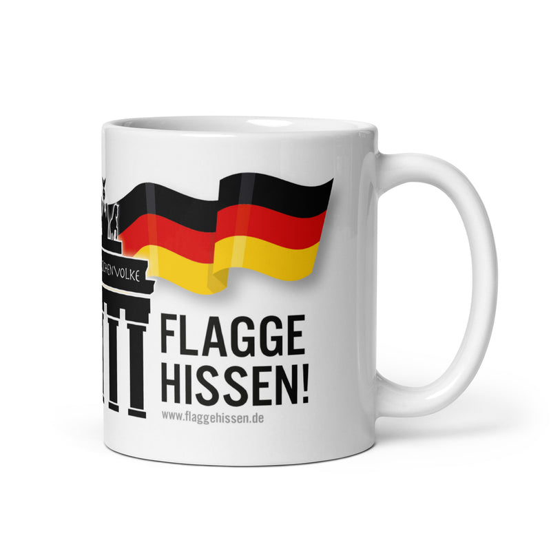 Panoramatasse "POLITIK BESCHISSEN? FLAGGE HISSEN!"