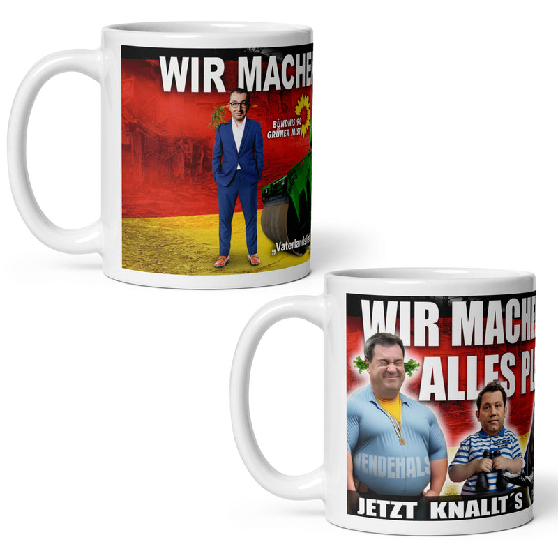 Doppelpack Panoramatassen "Wir machen alles platt + Wir machen alles platt 2.0"